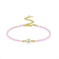 wholesale S925 silver gold fashion exquisite zircon bracelet, high-end luxury women's bracelet that does not fade-Moissanite 50 points + colored zirconium 4>16+5cm