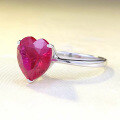 wholesale S925 Silver New 4ct Heart-Shaped 10*10 High-Carbon Diamond Ring, Love-0-2
