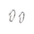 wholesale S925 Sterling Silver Maker Match Couple Rings, Open-Ended Minimalist Love Without Borders Niche Valentine's Day Gift-0-4