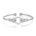 wholesale S925 Silver Cross-Border Hot-Selling Roman Diary Series Light Luxury High-End Adjustable Open Bangle from Source-0-4