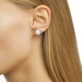 wholesale S925 Sterling Silver Bead Pearl Mantou Stud Earrings with Zirconia, Women's Minimalist Circular Design, New Release Bestseller-0-3