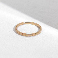 wholesale 18K Rose Gold Plain Ring Ladies Jewelry 9K White Gold Light Gold Tail Ring 14K Rose Gold Couple Rings-9K rose gold 13#