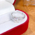 wholesale 925 Sterling Silver Freshwater Pearl Ring Women Ins Minimalist Style Niche High-End Sense Temperament Elegant Light Luxury Band-0-5