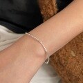 wholesale S925 Sterling Silver Korean Version Geometric Bracelet for Women, Fashion Minimalist Ins Niche Luxury Versatile Bangle-0-2