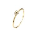 wholesale 18K gold, 14K rose gold, and 9K gold diamond heart-shaped ring with cross design and moissanite in Japanese-Korean style-0-4