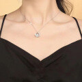S925 Sterling Silver Moissanite Pendant Necklace for Women-0-2