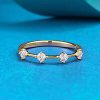 wholesale S925 silver gold-plated minimalist European and American ins-style luxury bar ring, stackable for layering Available for dropshipping-R1175 Gold Bar Ring>Size 7