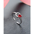 wholesale S925 Sterling Silver Diamond-Encrusted Romantic Sweet Openable Ring for Women, Korean Dongdaemun Creative Fashion Ring, Source Wholesale-0-1