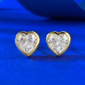 wholesale S925 silver jewelry, 7*7mm heart-shaped earrings, classic fashion piece for AliExpress cross-border sales-0-0