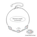 Sterling Silver Bracelet with Round Emerald-Like Gemstone, Vintage Style Clearance with Free Shipping-0-10