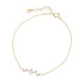 wholesale S925 silver plated with 14K gold Japanese minimalist gentle style moonstone white zircon bracelet-0-1