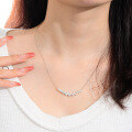 wholesale S925 Sterling Silver New Style Moissanite Necklace Elegant and Fashion Pendant Simple Sweet Temperament Collarbone Chain for Women-0-3