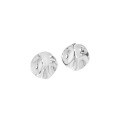 wholesale S925 Sterling Silver 550 Korean Version Ins Small Brand Design Geometric Irregular Concave-Convex Surface Textured Stud Earrings for Women-0-4