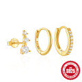 wholesale S925 Sterling Silver Classic Hoop Earrings Set for Women, High-EndINS。-0-11
