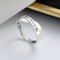 wholesale S925 Sterling Silver "You Complete Me" Couple Ring, Ins Trendy Korean Style Versatile Index Finger Ring-0-0