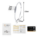Sterling Silver 13ct Moissanite Micro-Paved Bracelet, Wholesale, Simple & Versatile-0-4