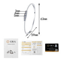 Sterling Silver 1.3ct Moissanite Micro-Paved Bracelet, Wholesale, Simple & Versatile-1.3-carat moissanite  925 silver