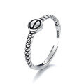 wholesale S925 metal CD letter fashion trend ring daily Korean Dongdaemun personality retro simple design high-end-0-5