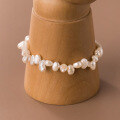 wholesale S925 Sterling Silver Baroque Pearl Bracelet Irregular Minimalist Personality Elegant Women's Jewelry S5439-0-1