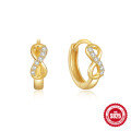 wholesale 925 Sterling Silver Micro-Inlaid Zircon Infinity Symbol Earrings,-0-10