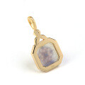wholesale S925 Silver Gold-Plated Vintage Series Japanese Retro Style Natural Gray-Blue Labradorite Pendant Wholesale-0-2