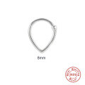 wholesale S925 Sterling Silver Egg-Shaped Smooth Piercing Cartilage Hoop Earring Nose Stud-0-4