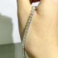 wholesale S925 Sterling Silver Moissanite Full Diamond Tennis Bracelet for Women, Ins Hip-Hop Cuban Micro-Paved Single Row Design Line Bracelet-0-2