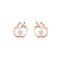 wholesale 14K Rose Gold, 18K White Gold, 9K Yellow Gold AU750 Diamond Earrings, Moissanite Apple Jewelry Ear Studs Ear Drops-0-4