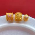 wholesale Metal: S925 ancient method silver gold-plated pure silver jewelry components, such as Ruyi, lotus, butterfly, small flower running rings, spacer beads, spacers, barrel beads for DIY-0-2