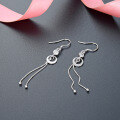 wholesale S925 Sterling Silver Ethnic Wind Earrings, Simple Chain Tassel Long Drop Earrings Stage Performance Jewelry Cross-Border New Accessories-0-3