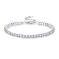 wholesale High-carbon metal jewelry new full diamond bracelet NIS simulated diamond 3mm pave chain-0-5