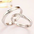 wholesale 925 Sterling Silver Couple Rings Men and Women Pair, Mobius Loop Wedding Bands, Original Design Openable Silver Ring-0-5