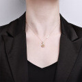 S925 Silver Sand Gold Abacus Pendant Minimalist Necklace-0-2
