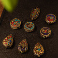 wholesale Metal material Nepalese ethnic Tibetan style tassel ornament accessory spacer bead handcrafted DIY beading vintage matching bead-0-1
