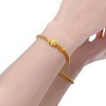 wholesale S925 Gold-Plated Metal, The New Stussy Jewelry xiaohongshu Hit Brushed Bracelet with Adjustable Braided Cord-0-4