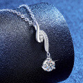 S925 Sterling Silver Moissanite Necklace Pendant-0-0