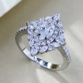 wholesale S925 Silver Edition 4*75 Marquise Diamond High-Carbon Diamond Premium Luxury-Set Fashion Ring for Women Wedding Xiaohongshu-0-1