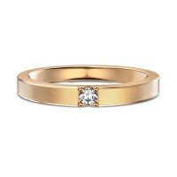 wholesale S925 Sterling Silver Minimalist Geometric Round Diamond Inlaid Unisex Couple Rings, Ins Style High-End Plain Silver Matching Bands-Champagne DY121199-SX-WH 7