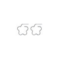 wholesale S925 silver Japanese and Korean-style minimalist line floral earrings, short summer five-petal flower studs G9878-0-4
