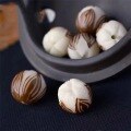 wholesale Metal material white bodhi root carved with skin lotus scattered beads semi-finished Buddha beads prayer beads DIY cultural play string pendant accessory-0-3
