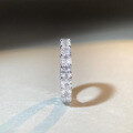 wholesale S925 Sterling Silver Asscher Cut Square Stackable Ring Full Diamond Pavé High-End Overlap Ring Wholesale-0-2