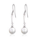 wholesale S925 Sterling Silver Light Luxury Niche Style Bead Pearl Earrings for Women, Minimalist and Fashionable Pearl Ear Accessories Factory Wholesale-0-4