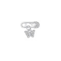 wholesale S925 Sterling Silver Butterfly Paperclip Cross Stud Earrings For Women-0-6