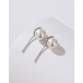 wholesale 925 Sterling Silver Pearl Earrings for Women, Minimalist Niche Design New Earrings, Light Luxury High-End Sense Jewelry-0-0