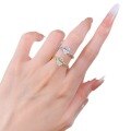 wholesale Metal: S925 Sterling Silver Gold Plated New Oval 6*8mm Single Diamond Ring for Women, Simple and Elegant-0-4