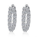 925 Silver Moissanite Earrings, Fashionable and Elegant Cross-Border Personality Studs, Amazon Best-Seller-0-3