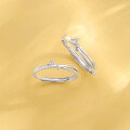 wholesale 925 Sterling Silver "Three Lives with Ginkgo" Couple Ring Set, Women's Pair, Minimalist Micro-Paved Ginkgo Leaf Design, 520 Valentine's Day Gift-0-2