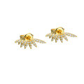 wholesale Gold Plated 925 Silver Winter New Simple and Stylish Zircon Ear Studs, Wholesale from Manufacturer-0-1