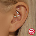 wholesale S925 Sterling Silver Open Cartilage Hoop with Zircon Rhinestone for Nose Ear Piercing-0-2