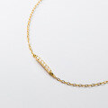 wholesale S925 sterling silver gold-plated single-row diamond bracelet with an ins-style and design-focused aesthetic-0-3
